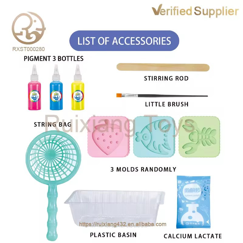 Magic Water Gel Toy Kit for Kids – 3 Bottles & 2 Fun Molds!