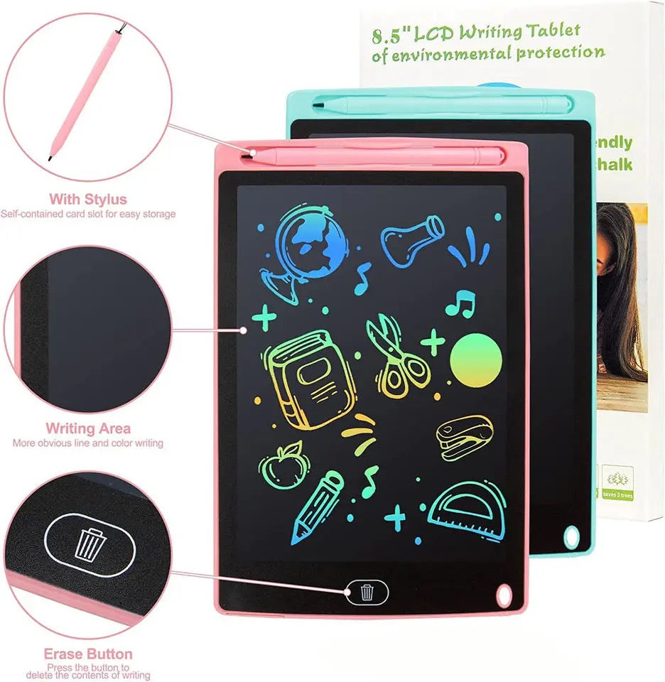 8.5 Inch LCD Writing Tablet for Kids:  Multicolor Drawing Pad