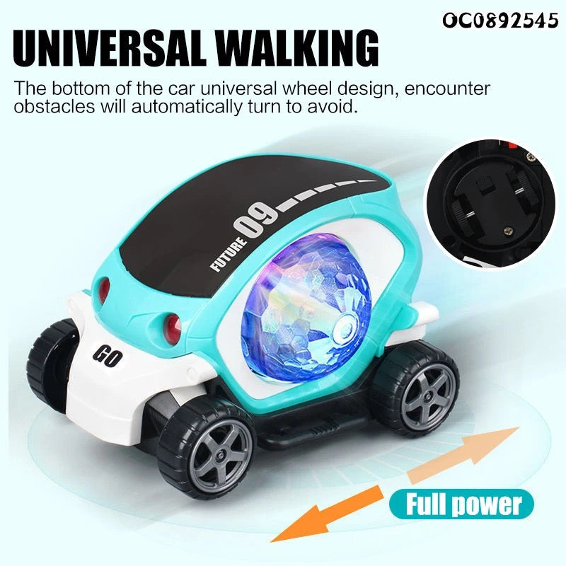 Future 09 Toy Car, 360-degree rotating action, vibrant 4D lights