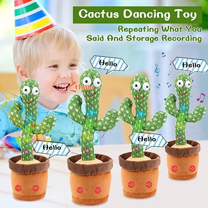 Dancing Cactus Toy: Rechargeable Talking Singing Cactus Toy for Kids