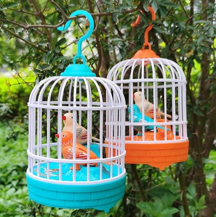 Mini Bird Cage Toy For Kids With Lights And Music Moving Birds