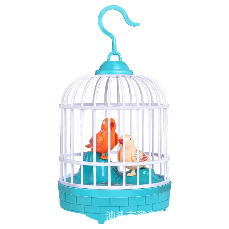 Mini Bird Cage Toy For Kids With Lights And Music Moving Birds