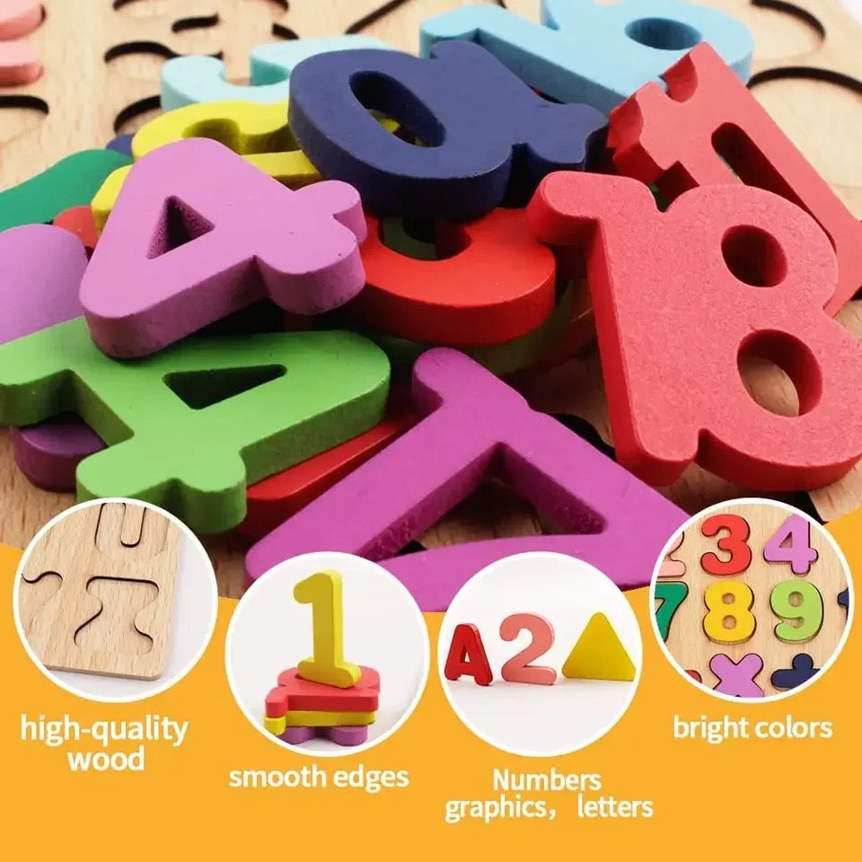 Wooden Alphabets for Kids | Capital ABC Small abc Random Board