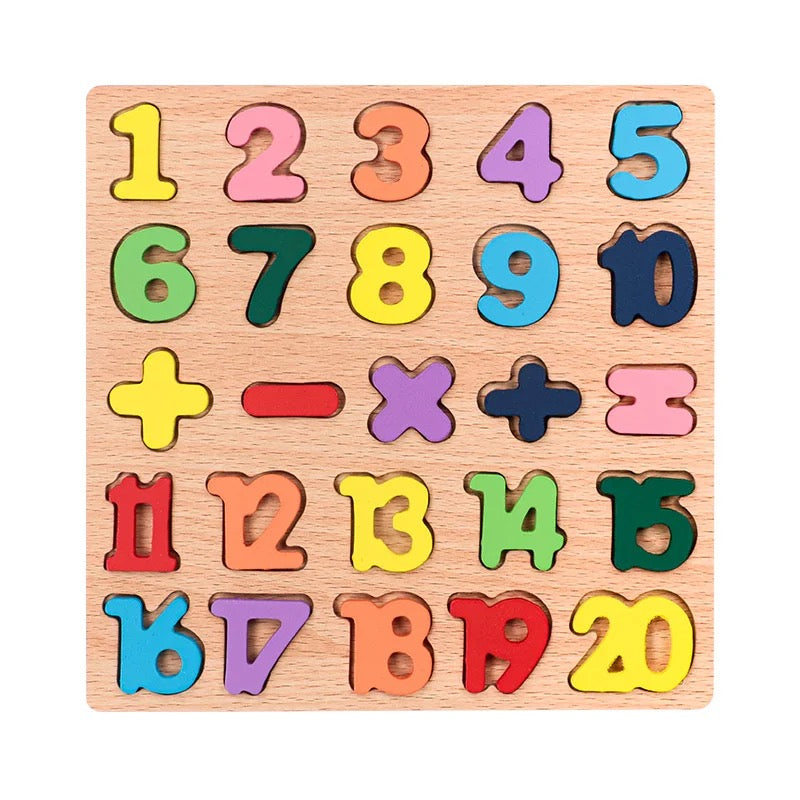 Wooden Numbers for Kids | Educational Toy Numbers 1 to 20 with Math Signs