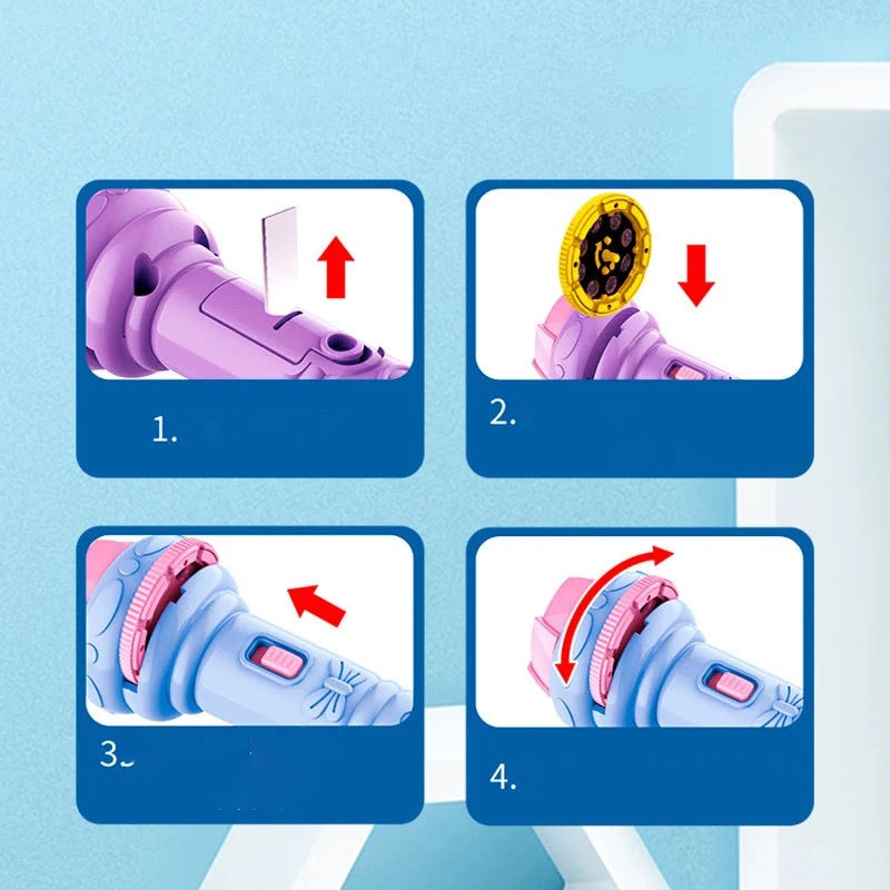 Projector Flashlight Torch for Kids – 3 Reels with 24 Fun Random Images