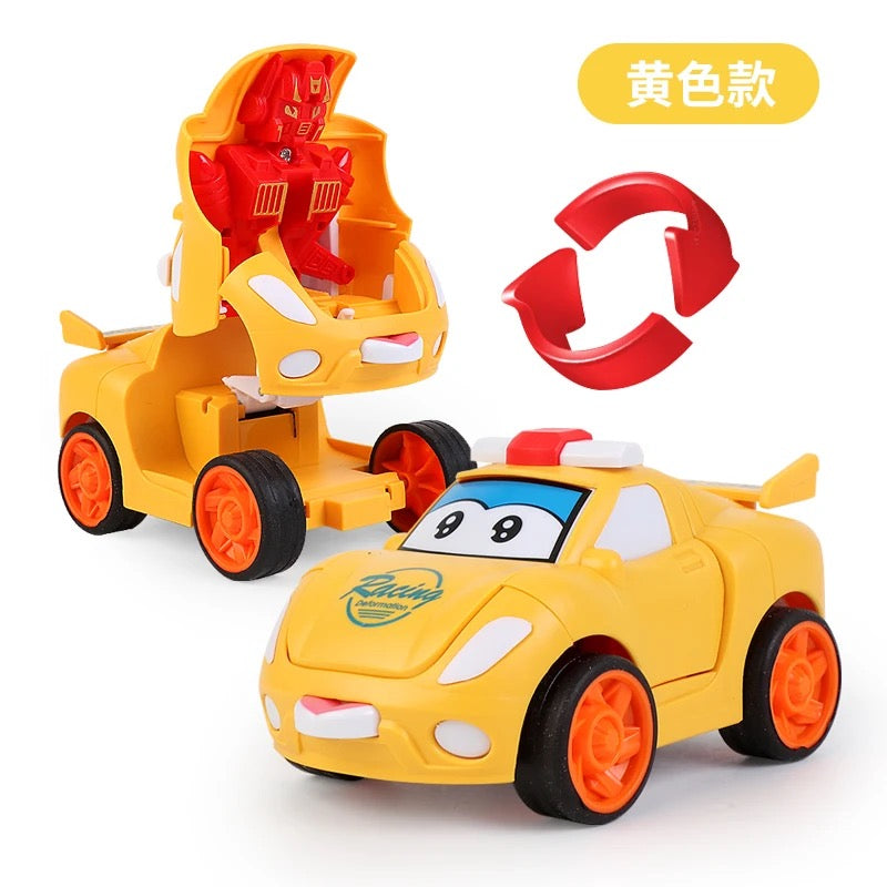 Cartoon Robot Transformer Mini Robot Car