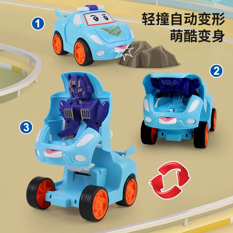 Cartoon Robot Transformer Mini Robot Car