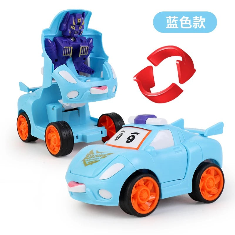 Cartoon Robot Transformer Mini Robot Car