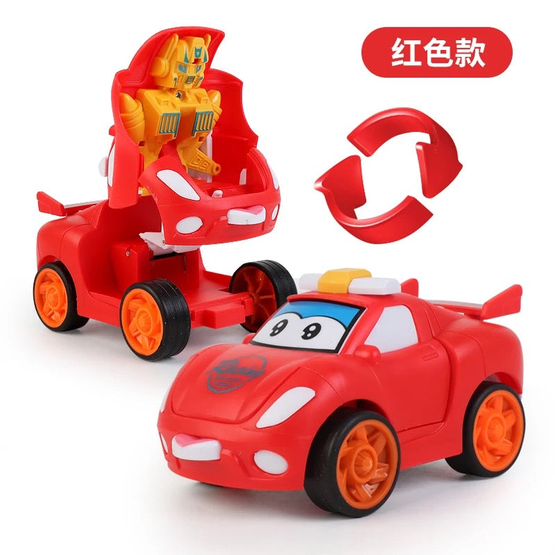 Cartoon Robot Transformer Mini Robot Car