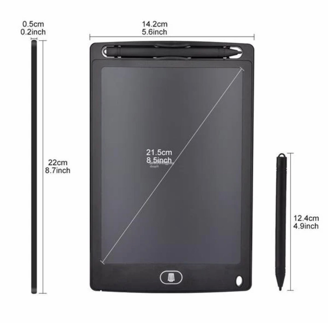 8.5 Inch LCD Writing Tablet for Kids:  Multicolor Drawing Pad