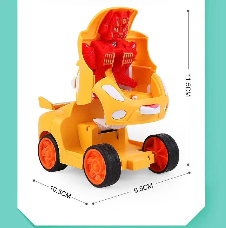 Cartoon Robot Transformer Mini Robot Car