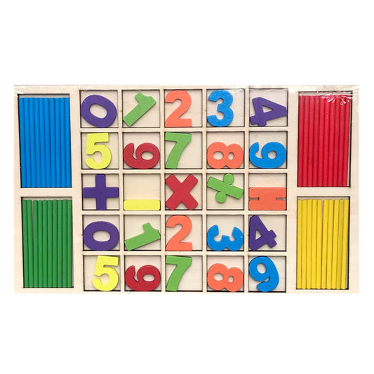 Premium Quality Early Educational Mathematical Wooden Numbers with Sticks