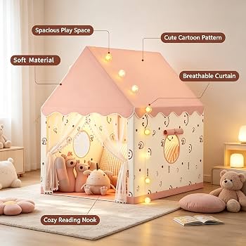 Kids Play Tent Play House Gifts for Boys Girls Indoor Playhouse