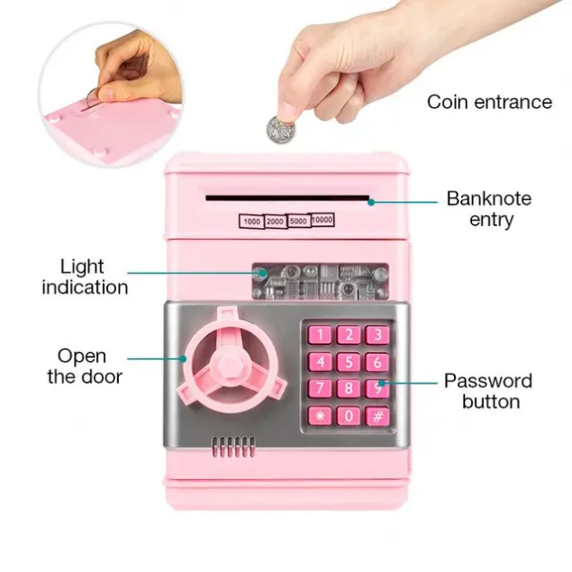 Kids Electronic Bank Safe Toy – Password-Protected Money Box