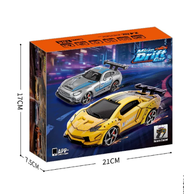 Remote Control Micro Drift Racing Car – 1:64 Scale