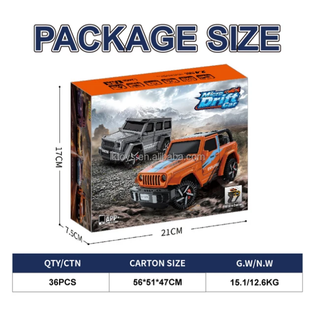 Remote Control Micro Drift Racing Car – 1:64 Scale – Thar Style