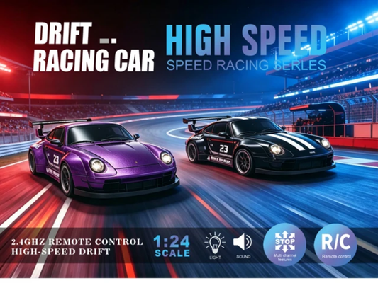 Porsche Style Remote Control Drift Car – Light, Sound & Stunt Racing Toy