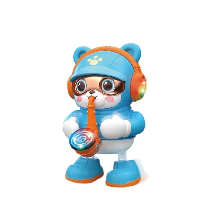 Saxophone Bear with Light &amp; Music – Swinging Musical Bear Toy