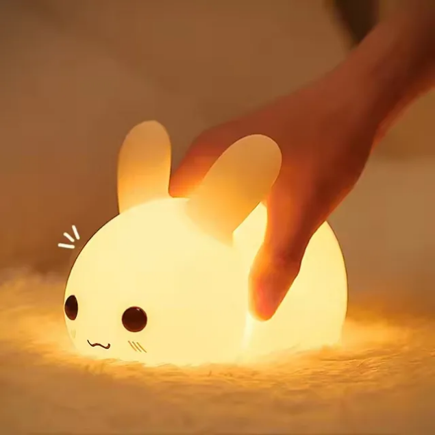 Silicone Night Light – Cute Animal Character Lamp