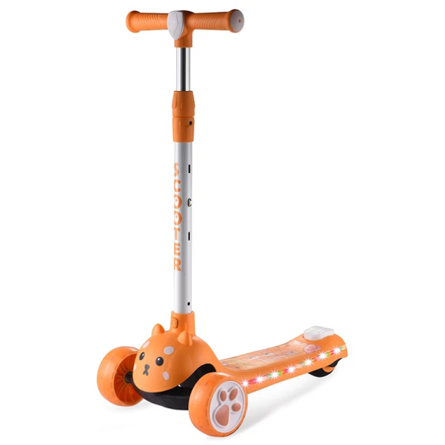 Kids 3-Wheel Scooty for Boys & Girls – Music Lights & Bluetooth Speaker