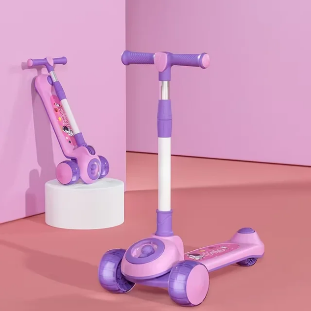 Kids 3-Wheel Scooty for Boys & Girls – Music Lights & Bluetooth Speaker